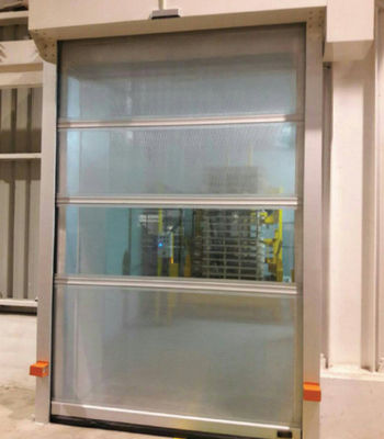 1,5 mm PVC Zipper Rise Rapid Roller Door 1,5 m / S Security High Speed ​​Roll Up Automatic Plastic