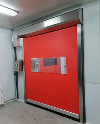 1,5 mm PVC Zipper Rise Rapid Roller Door 1,5 m / S Security High Speed ​​Roll Up Automatic Plastic