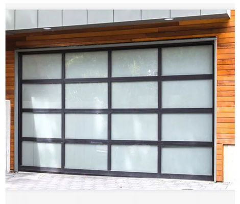 Dwukrotne szkło aluminiowe drzwi garażowe sekcjonalne