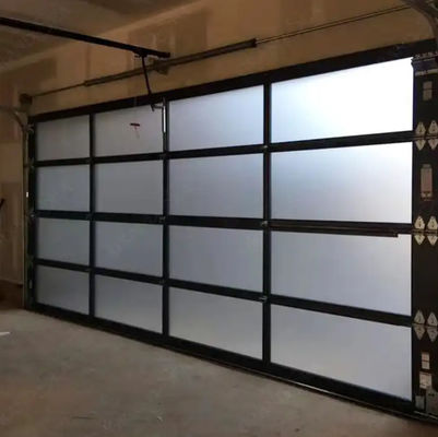 Nowoczesne białe aluminiowe drzwi sekcjonalne z bezpieczeństwem podwójne szkło Szkło