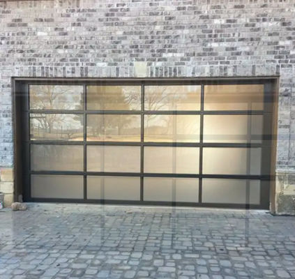 Nowoczesne białe aluminiowe drzwi sekcjonalne z bezpieczeństwem podwójne szkło Szkło