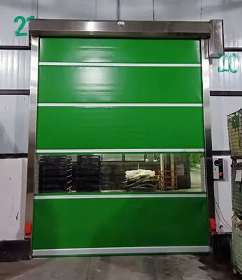 Samonaprawiające się szybkobieżne drzwi rolowane Migawka Plastikowy zamek błyskawiczny Kurtyna PVC 50HZ 1,50KW