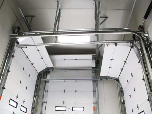 Indywidualne przemysłowe aluminiowe bramy segmentowe o grubości 40 mm, niełamliwe