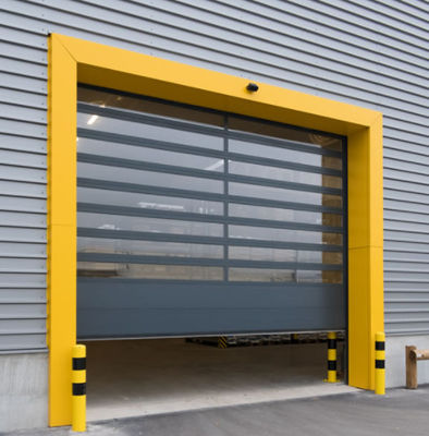 0.75KW szybkie drzwi rolkowe Aluminium Przejrzystość bezpieczeństwa