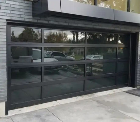Nowoczesna aluminium sekcjonalne drzwi ręczne lub automatyczne izolacja akustyczna Biały/brązowy/szary/czarny panel
