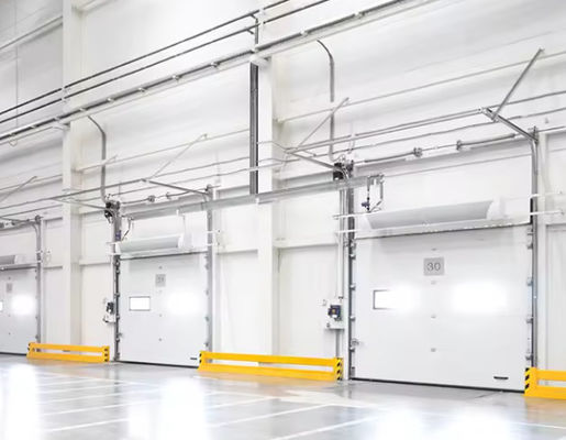 Proszkowe pokryte stalowe izolowane drzwi sekcjonalne z winylowymi ściankami i aluminium drzwi garażowe sekcjonalne