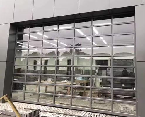 Bezpieczeństwo Aluminiowe drzwi sekcjonalne z podwójnym szybą w różnych kolorach