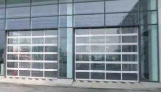 Wodoszczelny Klasy 3 Nowoczesny Design Dźwiękoodporne Aluminiowe Stopy Szklane Sekcjonalne Drzwi Garażowe
