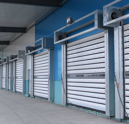 Szybkie drzwi aluminiowe przezroczyste szybkie drzwi spiralne z prędkością zamknięcia 0,8 m/s i prędkością otwarcia 0,8 m/s