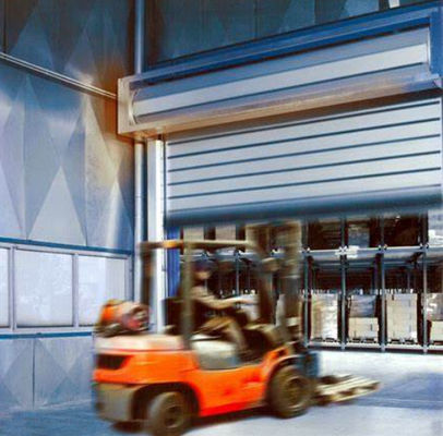 Szybkie drzwi aluminiowe przezroczyste szybkie drzwi spiralne z prędkością zamknięcia 0,8 m/s i prędkością otwarcia 0,8 m/s