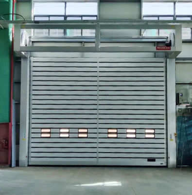 Szybkie zamknięcie szybkie izolowane bezpieczne aluminium przezroczyste szybkie drzwi spiralne z prędkością zamknięcia 0,8 m/s i zasilanie 220V/50HZ