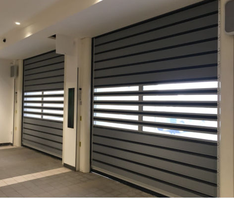 Bezpieczne aluminium przezroczyste szybkie drzwi spiralne z czujnikiem fotoelektrycznym System bezpieczeństwa i przepuszczalność powietrza ≤2.0m3/ M2.s