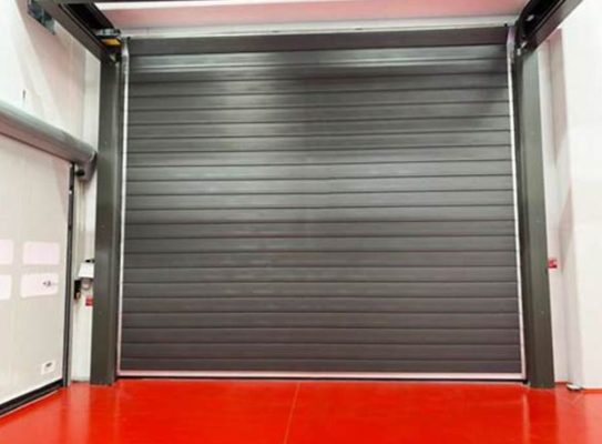 Inteligentne zewnętrzne szybkie drzwi spiralne Przemysłowe spiralne twarde aluminium Szybkie drzwi spiralne Bezpieczeństwo i wydajność dla ciężkich zastosowań przemysłowych