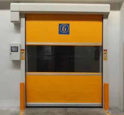 Zdalne sterowanie Szybkie zwijane drzwi PCV 1,5 m / s Szybkie drzwi przemysłowe