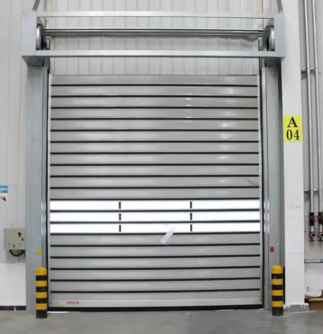 PLC sterowane prędkością Spiral Door Aluminium Alloy Budowa 0,8m/s Prędkość otwarcia Metal Industrial Roll Up Door