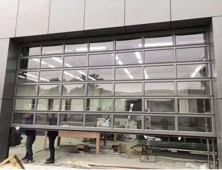 Nowoczesne drzwi sekcjonalne z aluminium w różnych kolorach z podwójnym szybą 9x8 9x7 16x7