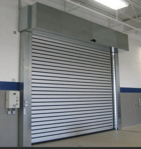 szybka prędkość Aluminiowe drzwi spiralne czujnik bezpieczeństwa PLC sterowanie 0,75KW Motor przemysłowy drzwi podnoszące