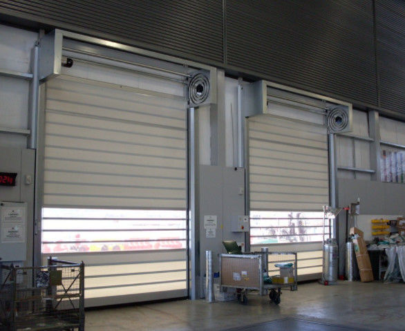 Wysoka bezpieczeństwo wydajność Aluminium przezroczyste szybkie drzwi spiralne z 220V / 50HZ zasilania