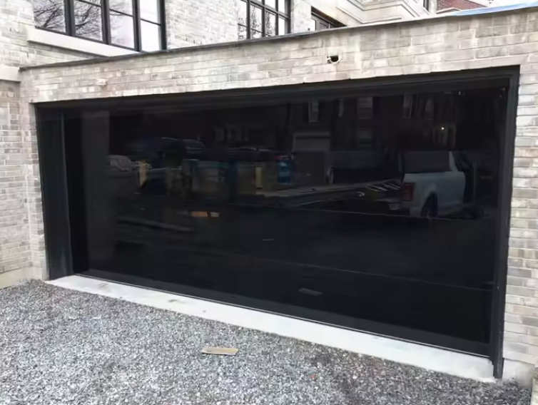 Chiny Dostawca Aluminiowy Jasny pełny widok Niedostosowana szczelność klasy 3 Przejrzyste szkło sekcjonalne drzwi garażowe ręczne lub otwierające się automatycznie Typ brązowy